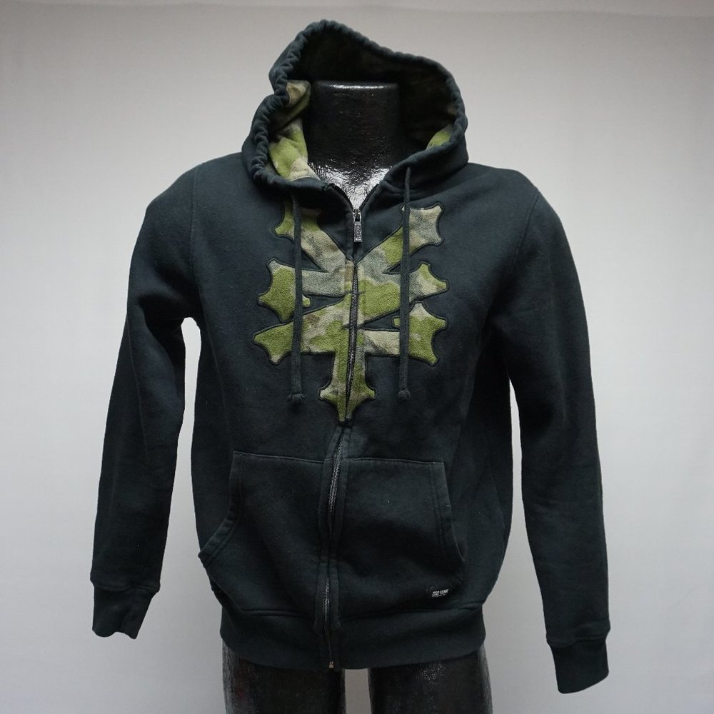 Zoo York Camo and Black Zip Hoodie Men's Med